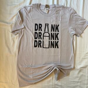 Drink Drank Drunk Graphic T-Shirt - Size Medium - New